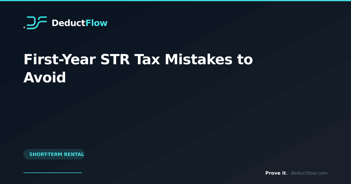 First-Year STR Tax Mistakes to Avoid