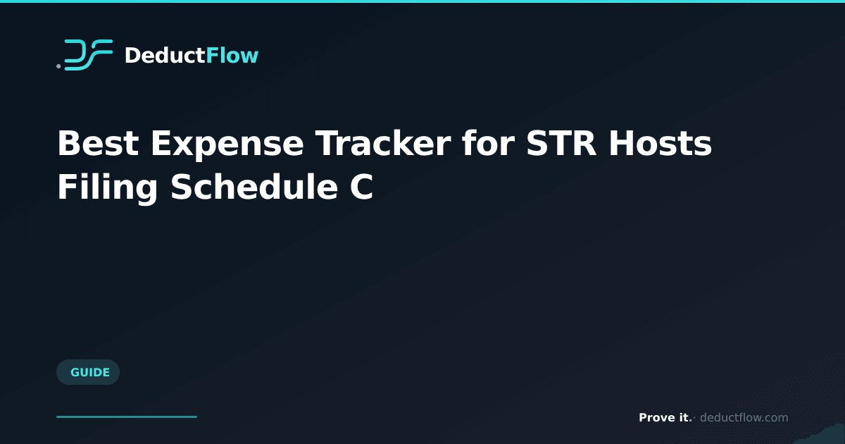 Best Expense Tracker for STR Hosts Filing Schedule C