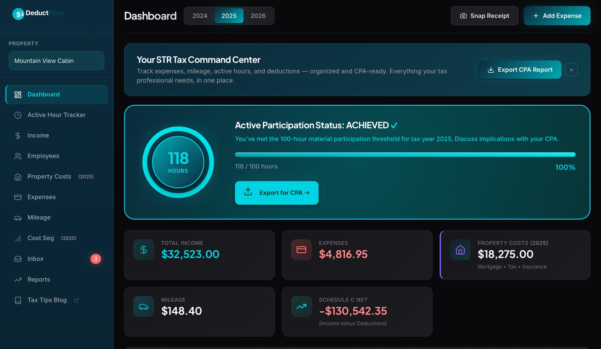 DeductFlow Dashboard